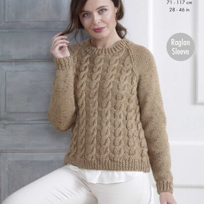 Cabled Cardigan & Sweater in King Cole - 5012 - Downloadable PDF