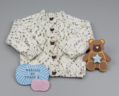 Morgan simple baby knitting pattern 3 sizes 0-12mths