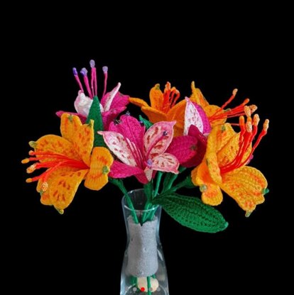 Crochet Alstroemeria flower