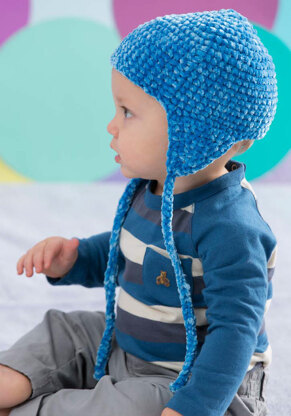 Soft Comfort Baby Hat in Red Heart Velvety - LW4589 - Downloadable PDF