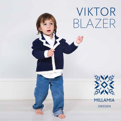 "Viktor Blazer" - Blazer Knitting Pattern For Boys in MillaMia Naturally Soft Merino - knitting pattern