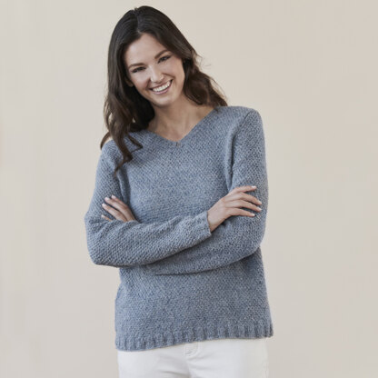 Dunton Pullover - Sweater Knitting Pattern for Women in Tahki Yarns Donegal Tweed Fine