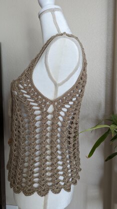 Sandy Crochet Mesh Tank Top