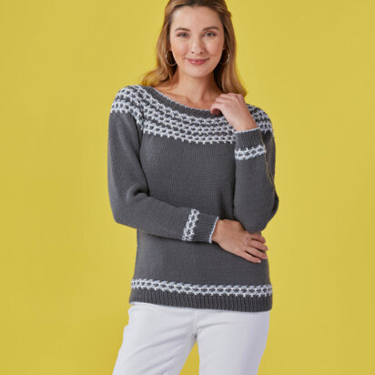 #1221 Grand Teton -  Sweater Knitting Pattern For Women in Valley Yarns Valley Superwash by Valley Yarns