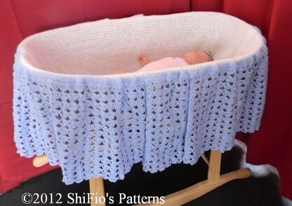 Crochet pattern for moses basket cover UK & USA Terms #208