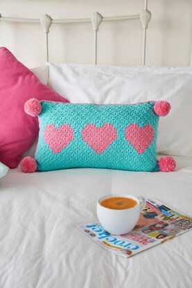 Horizontal Hearts Cushion