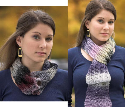Scarf and Neckwarmer in Plymouth Kudo - F361