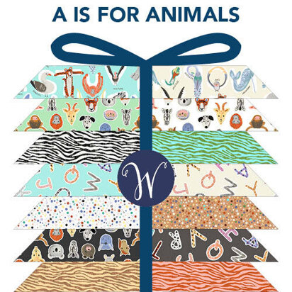 Windham Fabrics A is for Animals Fat Quarter Bundle