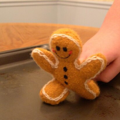 Knitted/Felted Gingerbread Man