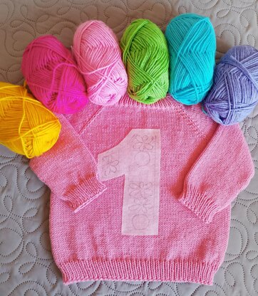 Floral Numbers Baby Cardigan