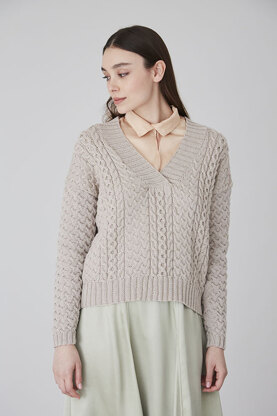Falkirk - Sweater Knitting Pattern in Debbie Bliss Rialto DK - Downloadable PDF