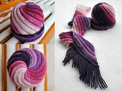 Pattern Scarf & Hat Diagonals