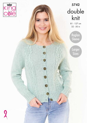 Cardigan and Sweater Knitted in King Cole Subtle Drifter DK - 5742 - Downloadable PDF
