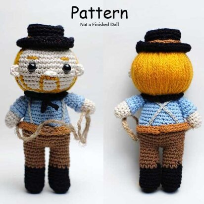 Cowboy Arthur Morgan amigurumi crochet