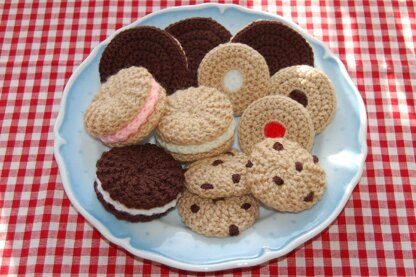 Knitting & Crochet Pattern for a Selection of Biscuits / Cookies - Play Kitchen