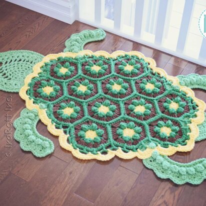 Bubbles the Turtle Animal Rug