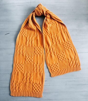 Unisex Alpaca Cable Scarf