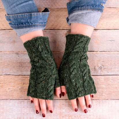 808 Duxbury Mitts - Handwarmers Knitting Pattern for Women in Valley Yarns Worthington