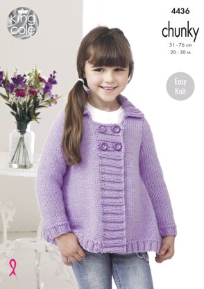 Jackets in King Cole Comfort Chunky - 4436 - Downloadable PDF