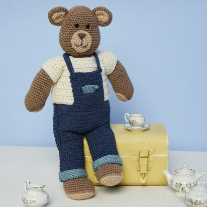 Crochet Bruno the Bear Toy in Stylecraft Special DK - 9669 - Downloadable PDF