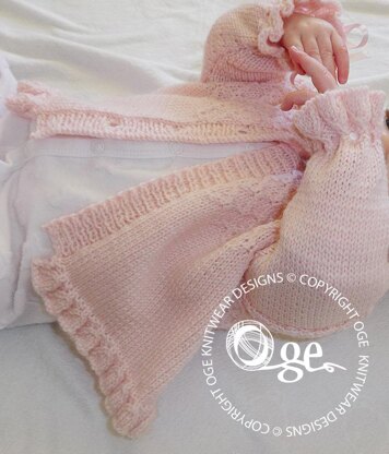 Baby girls sweater with detailed bodice and frilled hemline and cuffs - P025