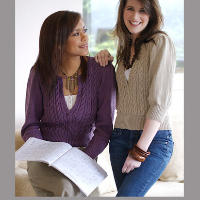 Knitted Cable Sweater in Twilleys Freedom Sincere DK - 9097