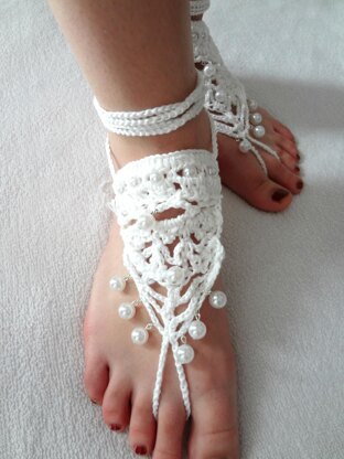 Lacy Bohemian Barefoot Sandals