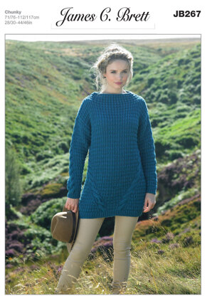 Sweater in James C. Brett Chunky with Merino - JB267