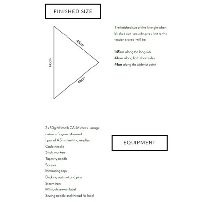 Triangle Scarf in McIntosh Calm - TS01 - Downloadable PDF