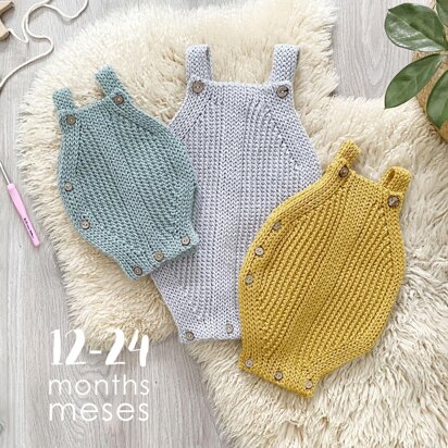 12-24 months - SNAPPY Crochet Romper