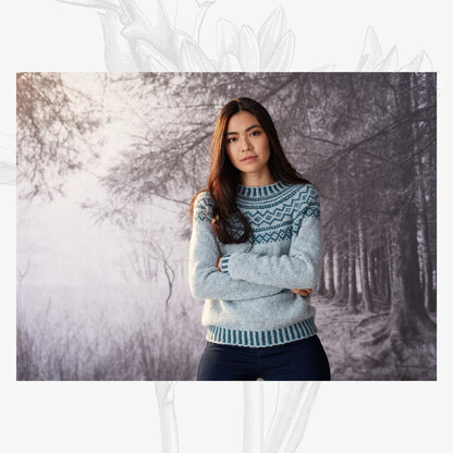 "Yvette Jumper" - Jumper Knitting Pattern For Women in Willow and Lark Woodland