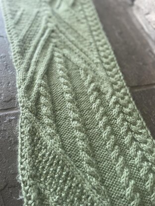 A Journey of Cables Scarf