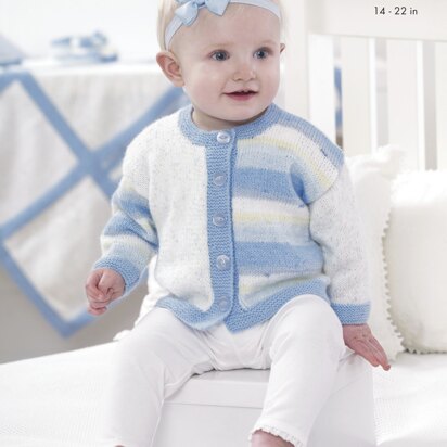Jacket, Hat, Bootees and Blanket in King Cole Big Value Baby 4Ply - 4978 - Downloadable PDF