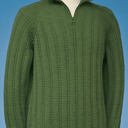 Top-Down Half Zip Pullover #166