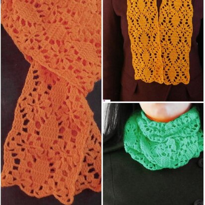 Federal star crochet scarf _ C14