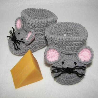 Mouse Baby Booties