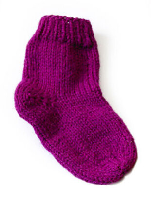 Knit Child's Solid Socks in Lion Brand Wool-Ease - 70480A - Downloadable PDF