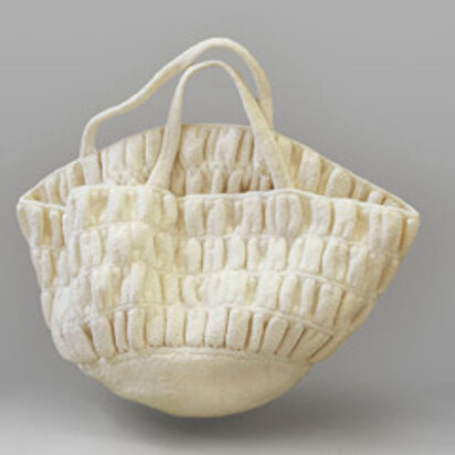 Felted Ruched Bag in Lion Brand Fishermen's Wool - L0159AD - knitting pattern