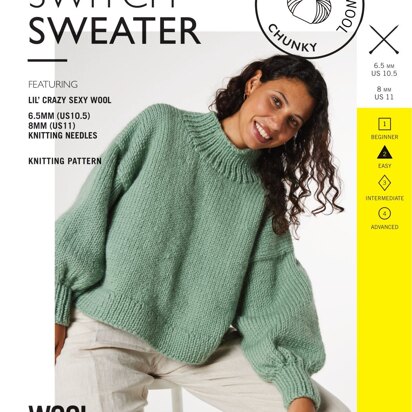 Switch Sweater in Wool and the Gang Lil Crazy Sexy Wool - Downloadable PDF