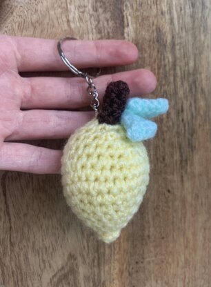 Crochet Lemon Keyring Pattern