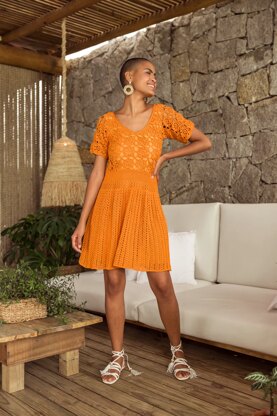 Dark Cheddar Dress in Circulo Anne- Downloadable PDF