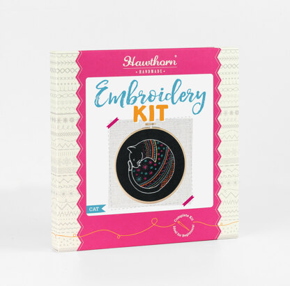 Hawthorn Handmade - Black Cat Embroidery Kit