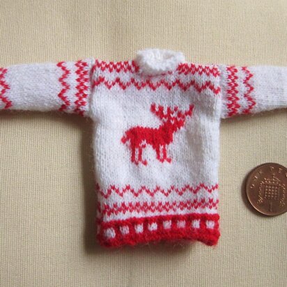 1:12th scale Nordic reindeer sweater