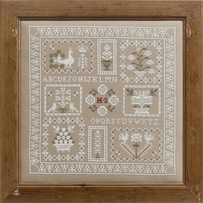 Historical Sampler Company White Acorn Sampler Cross Stitch Kit - 31cm x 31cm