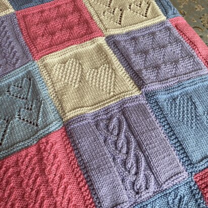 Heart Patchwork Blanket