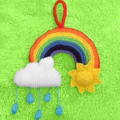 Rainbow with Sun and Cloud Hanging Decoration