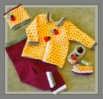 Passsion Fruit Ladybug baby set