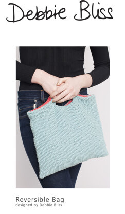 "Reversible Bag" - Bag Knitting Pattern For Home in Debbie Bliss Cotton DK