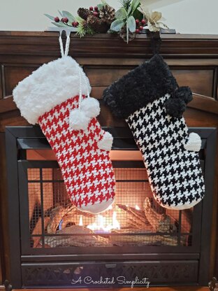 Houndstooth Christmas Stocking