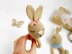 Crochet bunny pattern baby rattle toy Amigurumi rabbit teether